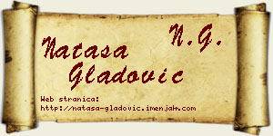 Nataša Gladović vizit kartica